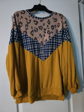Mustard Knit Top with Soft Texture